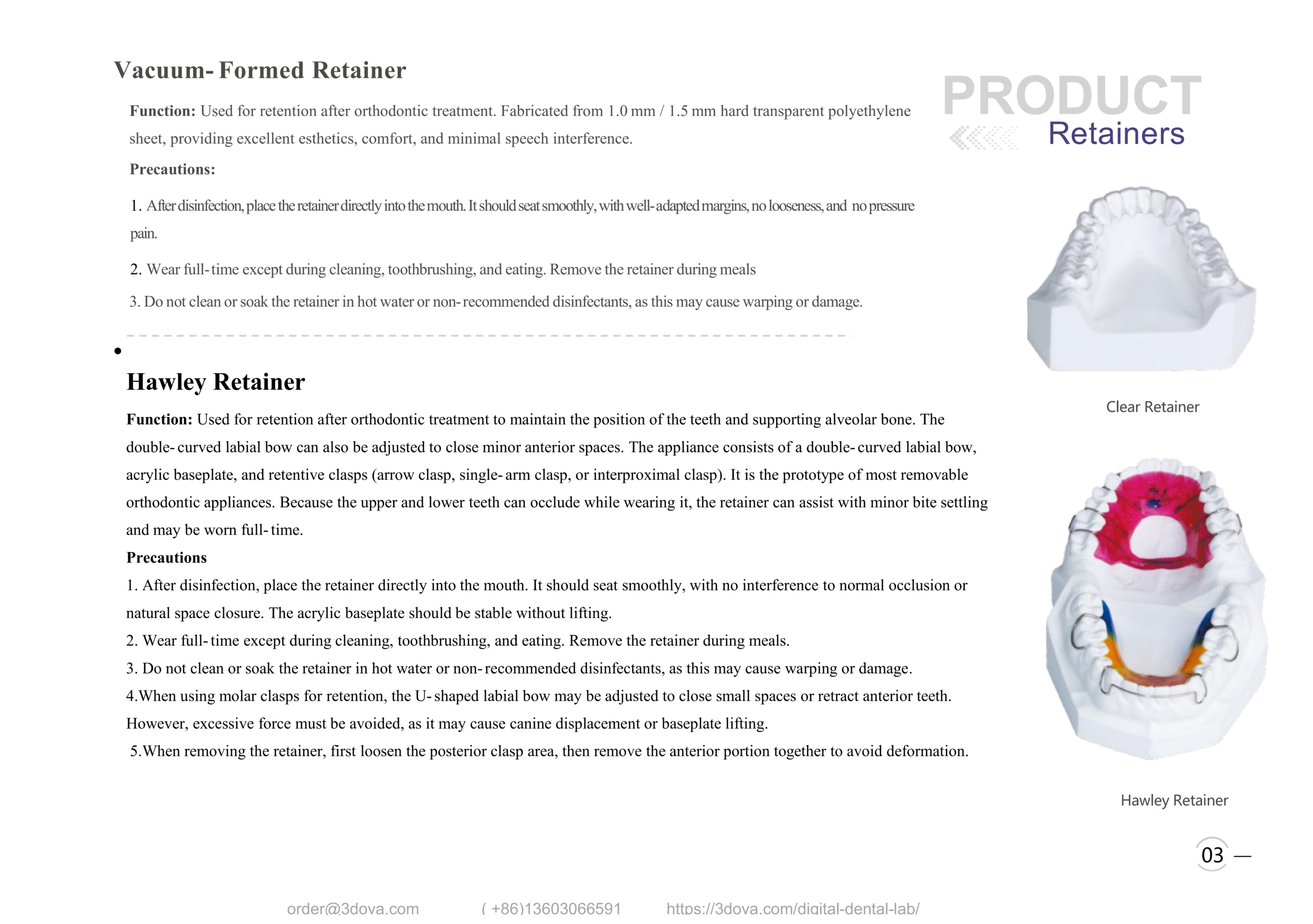 Custom Orthodontic Retainers: Vacuum-Formed vs. Hawley | 3Dova