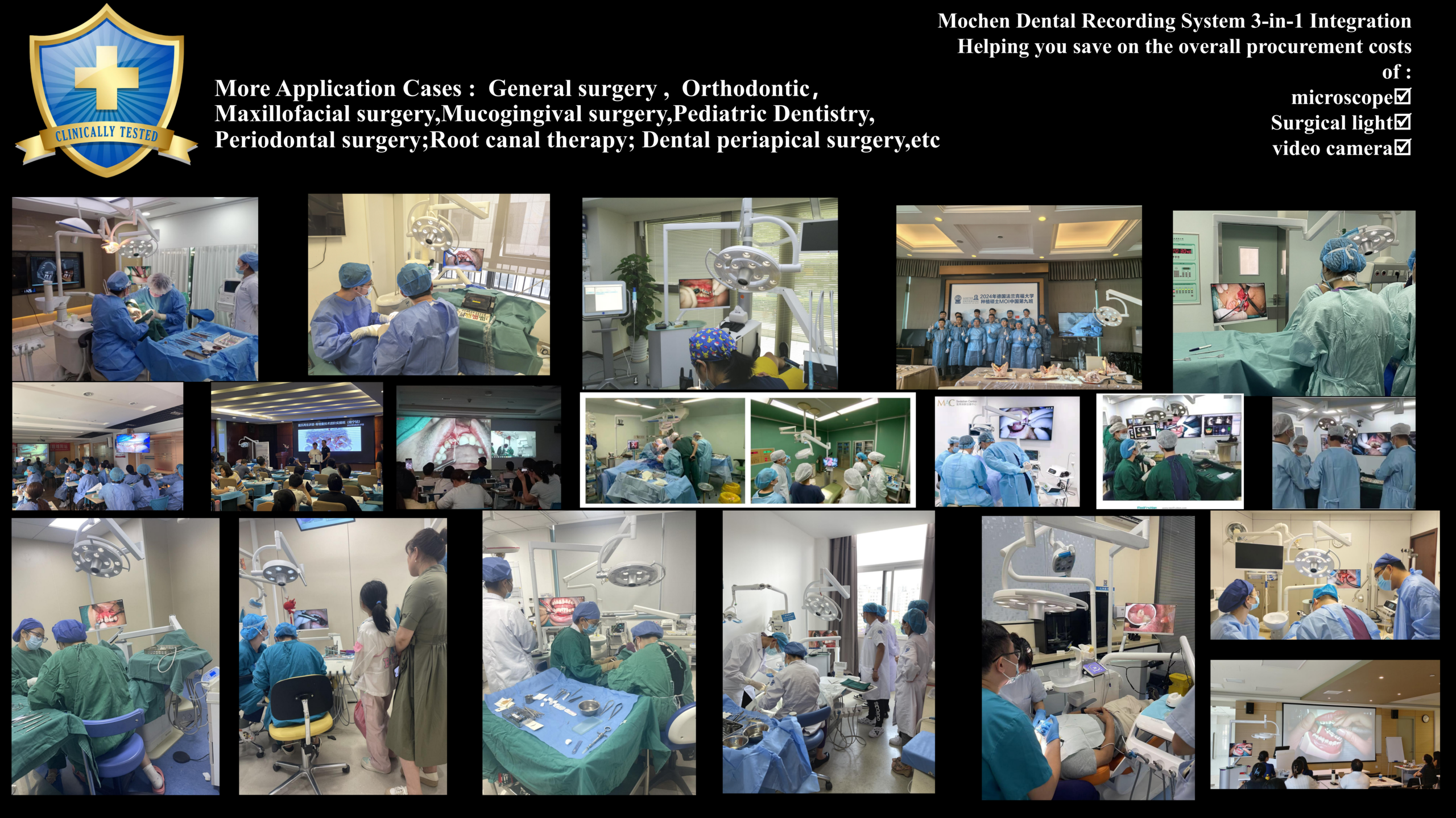 coaxial dental camera light capturing precise oral surgery and dental implant placement on monitor